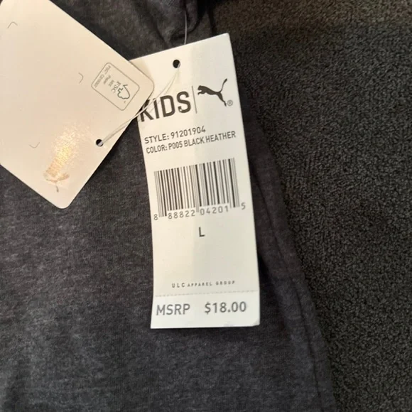 Puma Charcoal Tee with White Cat Logo - Picture 3 of 4